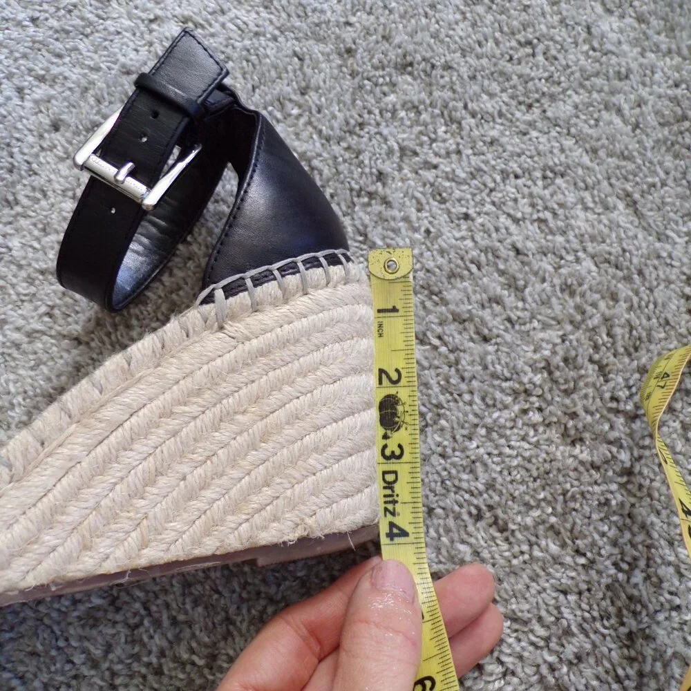 Vince Camuto Leather wedge espadrilles 9.5